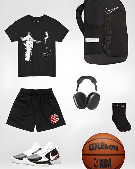 Link in bio🔗 #outfit #outfitideas #foryou #basketball #feedfeed #feed Hoops Outfits, Basketball Outfits Men, Hooping Fits, Hooper Outfit, Baseball Fits, Gym Fits Men, Basketball Drip, Basketball Fits, Outfit Basketball