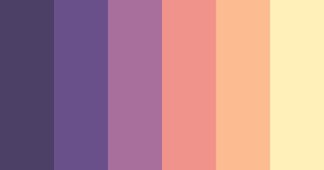 Violet Name, Peach Color Palette, Purple Hex, Peach Color Palettes, Purple And Peach, Purple Names, Hexadecimal Color, Lavender Orange, Palette Design