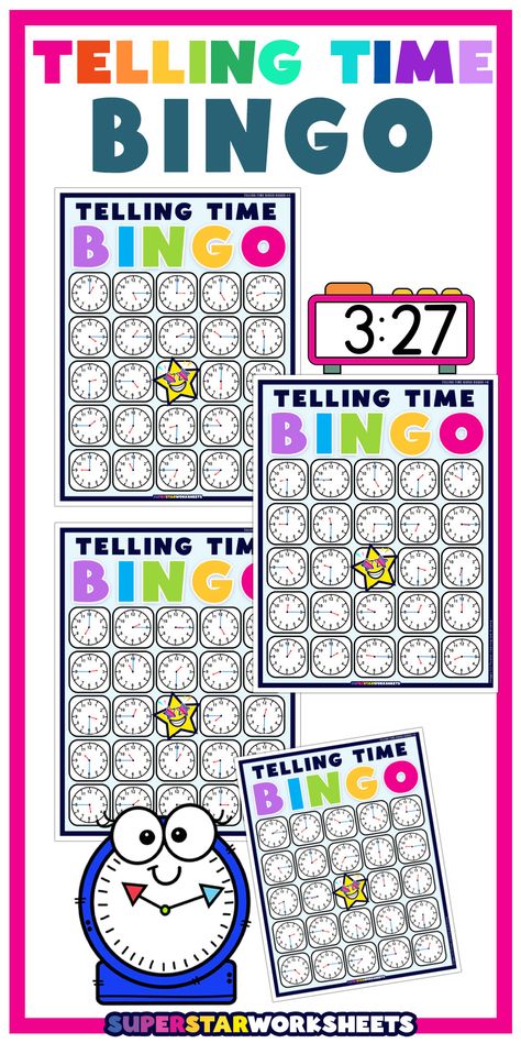 Time Telling Games, Telling Time Worksheets Free Printable, Clock Games For Kids, Games To Play With Students, Time Games For Kids, Telling Time Lesson, Time Activities For Kids, Money Math Centers, Telling Time Games