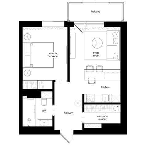 80 M2 Apartment Plan, 1 Room Apartment Layout, Apartment Floor Plans 2 Bedroom, Mini Kitchen Ideas Small Spaces, Kitchen Ideas Small Spaces, Mini Kitchen Ideas, Small Spaces Apartment, European Apartment, Small Apartment Layout