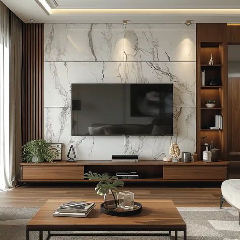 23 Stylish TV Wall Decor Ideas - DailyHomeSafety Statement Tv Wall, Tv Panels For Living Room, Accent Wall Tv Living Room, Media Wall Design Modern, Tv Panel Design, Tv Accent Wall, Parenting Podcasts, Tv Unit Design Ideas, Tv Wall Panel