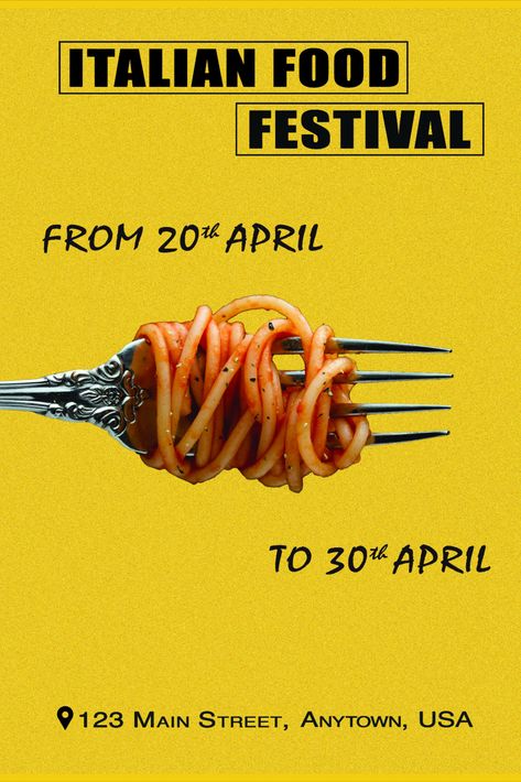 Poster Design Italian Food Festival Poster, Italian Food Festival, Wine Flyer, Food Festival Poster, Pasta Poster, Beer Poster, Illustration Advertising, Festivals Around The World, Festival Poster