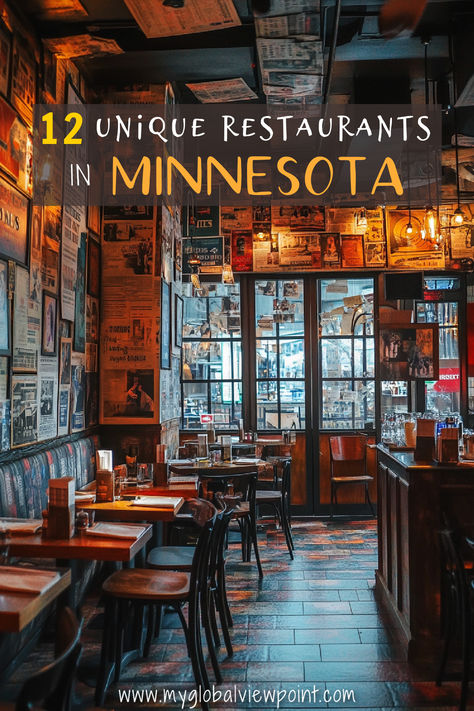 Interior of a stylish Minnesota restaurant featuring cozy wooden tables, warm lighting, and a rustic, inviting atmosphere—perfect for a unique dining experience. Coolest Restaurants, Downtown Restaurant, Minnesota Restaurants, Cool Restaurant, The North Star, Global Cuisine, Unique Restaurants, Cozy Cafe, Minneapolis Minnesota