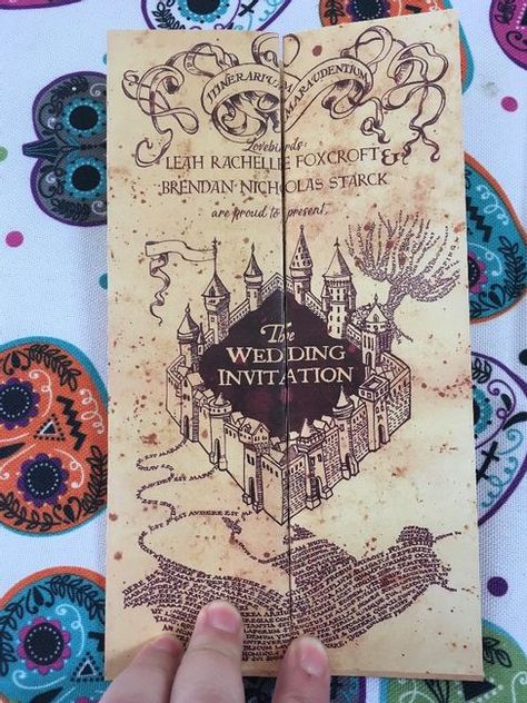 Marauders Map Wedding Invitation, Marauders Map Invitation, Harry Potter Wedding Invitations, Slytherin Wedding, Harry Potter Invitations, Map Invitation, Map Wedding Invitation, Glume Harry Potter, Harry Potter Marauders Map