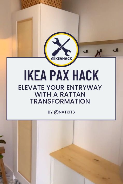 Ikea Pax Entryway, Ikea Pax Wardrobe Hack, Pax Wardrobe Hack, Ikea Pax Wardrobe, Pax Wardrobe, Diy Ikea Hacks, Ikea Pax, Clever Hacks, Ikea Diy