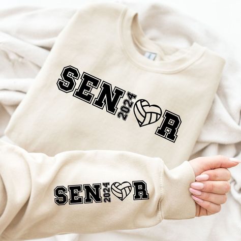 Senior Volleyball Shirts, Volleyball Tshirt Designs Ideas, Senior Baskets, Volleyball Tshirt Designs, Senior Boxes, Senior Year Planning, Volleyball Heart, Senior Volleyball, Svg Volleyball