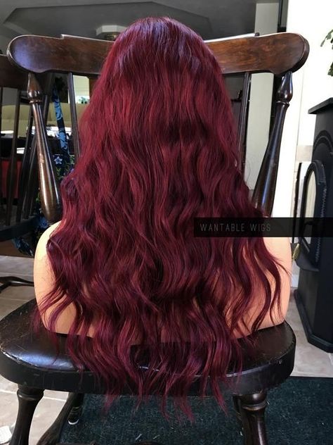 Wine Hair Color, Red Ombre Hair, Wine Red Hair, Red Wig, Wine Hair, Red Hair Inspo, Cherry Hair, Dark Red Hair, Bright Red Hair