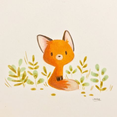 Little fox and girl on Behance Cute Fox Drawing, Fox Drawing, Fox Illustration, Oita, Fox Art, 6k Followers, Cute Fox, Cute Animal Drawings, Kawaii Drawings