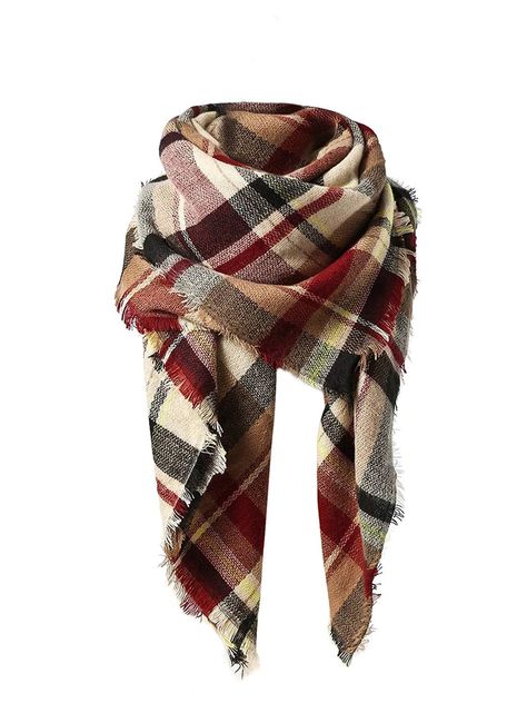 Scarf Clothing, Cloth Shop, Fall Blanket, Thick Scarf, Shop Branding, Classic Closet, Warm Shawl, Tartan Scarf, Clothing Outfits