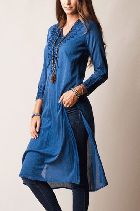 Indian Tunic, Colorful Dress, Bamboo Clothing, Desi Clothes, Cotton Kurti, Indian Cotton, Pakistani Outfits, Desi Fashion, India Fashion