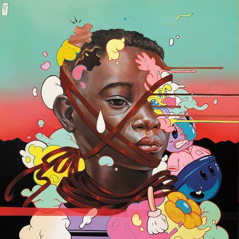 Kayla Mahaffey (@kaylamay_art) • Instagram photos and videos Kaylamay Art, Painting Surrealism, Chicago Artists, Whimsical Paintings, Afrocentric Art, Juxtapoz Magazine, Wow Art, Black Artists, Colorful Paintings