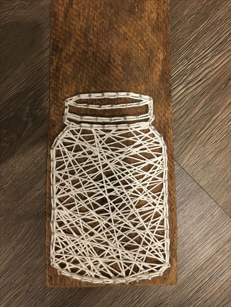 Mason Jar String Art, Old Barn Wood, Wood Scraps, Angel Decor, Art Love, Old Barn, Interior Deco, String Art, Barn Wood