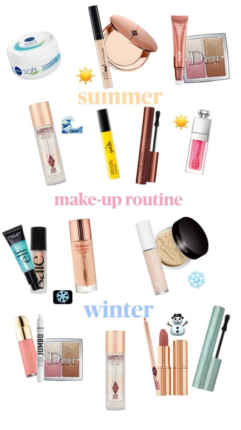 Winter Makeup Products, Makeup Tuts, Sephora Skin Care, Summer Makeup Looks, Dream Makeup, Perfect Skin Care Routine, Beauty Care Routine, Makeup Tut, Makeup Lashes