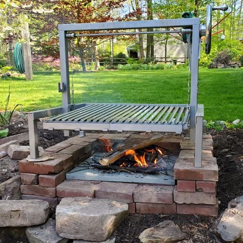 Gaucho Grill, Asado Grill, Argentine Grill, Grilling Essentials, Barbecue Pit, Beautiful Outdoor Living Spaces, Bbq Grill Design, Outdoor Bbq Kitchen, Fire Pit Grill