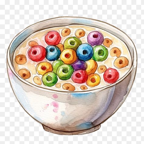 cereal clipart Bowl Of Cereal Drawing, Cereal Clipart, Cereal Illustration, Stone Archway, Cereal Milk, Bowl Of Cereal, Stone Lantern, Colorful Jacket