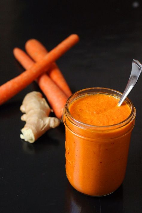 Carrot Ginger Dressing | Good Cheap Eats Bajan Food, Carrot Ginger Dressing, Easy Sauce Recipe, Cultural Food, Great Meals, Ginger Dressing, Budget Meal Planning, Veggie Dip, Carrot And Ginger