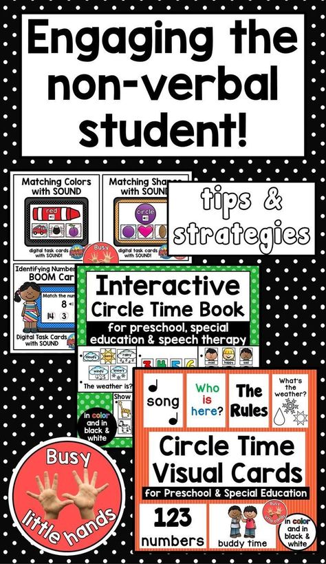 May 16, 2021 - Engaging the hard to reach student has always been a struggle for me, especially if they are non-verbal. Here are some tips and products to help! Preschool Special Education Circle Time, Teaching Special Education Preschool, Ecse Classroom Activities, Activities For Nonverbal Students, Multiple Disabilities Classroom, Self Contained Classroom Activities, Self Contained Classroom Setup, Special Ed Preschool, Developmental Preschool