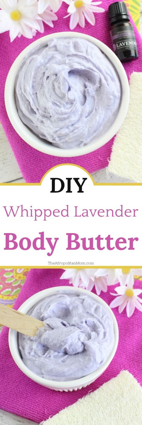 Luxurious DIY Whipped Lavender Body Butter perfect for dry winter skin. It will also make a great gift for your loved ones. Lavender Body Butter Recipe, Neem Oil Soap, Body Butter Recipe Homemade, Body Butter Recipe, Diy Lavender, Natural Skincare Recipes, Lavender Body Butter, Winter Skin Care Routine, Homemade Body Butter