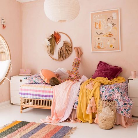 Melissa Tonkin on Instagram: “Those afternoon vibes styling a teen inspired room for the amazing @kipandco 💗 what is not to love?? I am absolutely obsessed with the…” Bali Bed, Kip And Co, Kids Bedroom Inspiration, Single Mattress, Beautiful Spaces, Insta Feed, Kids Interior, Big Girl Rooms, One Bedroom