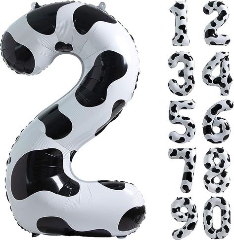 Farm Bday Party, Farm 2nd Birthday, Balloon Birthday Decorations, Birthday Party Decorating Ideas, Number 2 Balloon, My 1st Rodeo, Number Balloons Birthday, Rodeo Birthday Party, Cow Birthday Parties