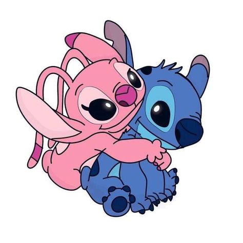 Angel And Stitch, Angel Lilo And Stitch, ليلو وستيتش, Stitch Coloring Pages, Lilo And Stitch Drawings, Pink Stitch, Angel Wallpaper, Angel Drawing, Lilo Y Stitch