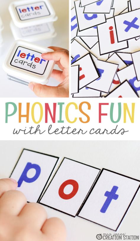 Abc Phonics Free Printable, Build A Word Free Printable, Letter Tiles, Phonics Flashcards Free Printable, Ufli Foundations Kindergarten, Free Phonics Activities, Word Building Activities, Learning Phonics, Literacy Games