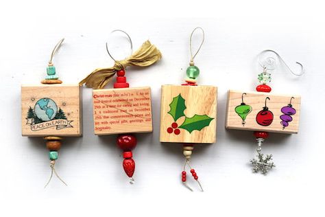 Wood Block Ornaments, A2 Card Box, Block Ornaments, Origami Ornaments, Tin Ornaments, Christmas Wrap, Pinecone Ornaments, Snowman Cards, Stamp Blocks