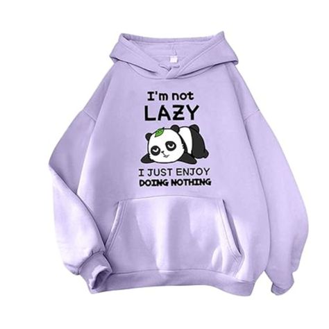 New Cute Panda Graphic Oversized Hoodie In Lilac Purple Size S Nwot Features: Panda / Funny Quote Graphic, Long Sleeve, Hooded, Kangaroo Pocket Color: Lilac / Purple Size: S Condition: New. No Visible Flaws. Excellent Condition. Sarcastic Clothing, Sweatshirt Women Casual, Korean Blouse, Crewneck Sweatshirt Women, Vintage Pullover, Cute Sweatshirts, Fashion Korean, Woman Fashion, Mean Girls