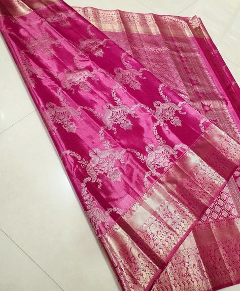 *14000* *Woooow rose gold colors* ��😍 Pink colour 💗 💕 💖 new designs🫰🏻 with pink jari peacock 🦚 💖 *Kanchipuram pure silk sarees full TISSUE 2d exclusive with pestal brocade ultra soft rose gold jari bridal collection limited edition* 🩷🩷🩷 Soft Rose, Gold Colors, Pink Colour, Pure Silk Sarees, New Designs, Rose Gold Color, Bridal Collection, Pure Silk, Silk Sarees