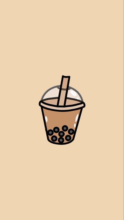 Bubble Tea Wallpaper Aesthetic, Boba Tea Aesthetic Wallpaper, Bubble Tea Wallpaper, Boba Tea Wallpaper, Boba Wallpaper, Boba Story, Chocolate Highlights, Artist Tiktok, Aesthetic Art Love