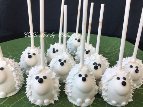 Hedgehog cake pops Hedgehog Cake Pops, Sonic The Hedgehog Cake, Lamb Cake, Hedgehog Cake, Cake Fails, Giraffe Cakes, Hedgehog Birthday, Wedding Cake Pops, Cake Wrecks