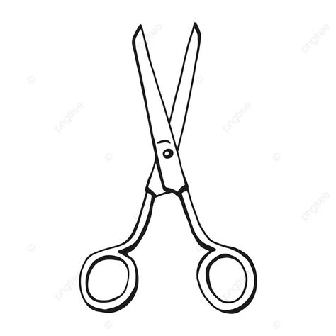 Scissor Doodle, Open Scissors Drawing, Scissors Sketch, Scissors Clipart, Tailoring Logo Design Ideas, Scissors Drawing, Sewing Stencils, Workshop Icon, Modern Tailor