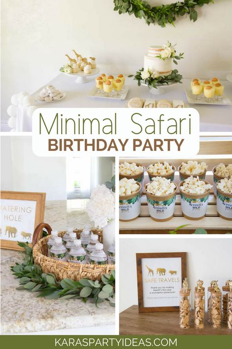 Gold Safari Birthday Party, Zoo Animal Shower Theme, Wild One Theme Birthday Party, Tropical Safari Birthday Party, Minimal Safari Birthday Party, One Year Old Zoo Birthday, Two Year Old Safari Birthday, Wild One Activities, Simple Safari Birthday Party