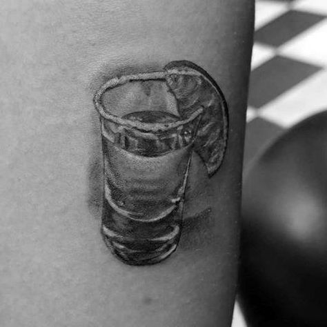 Mens Shot Glass Tattoo Ideas Shot Glass Tattoo, Glass Tattoo Ideas, Glass Tattoo, Tattoo For Boyfriend, C Tattoo, Tattoo Ideas For Men, Beach Tattoo, Finger Tattoos, Back Tattoo