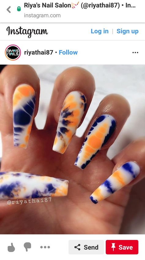 Matte Acrylic Nails, Nail Design Glitter, Tie Dye Nails, Colorful Nails, Cute Acrylic Nail Designs, Acrylic Nails Coffin, Fire Nails, Coffin Nails Designs, Pretty Acrylic Nails