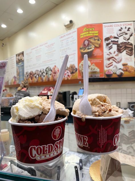 Coldstone Ice Cream Aesthetic, Ice Cream Job Aesthetic, Coldstone Ice Cream, Cold Stone Ice Cream, 2nd Semester, Youtube Aesthetic, Cold Stone Creamery, Cold Stone, Fruit Chip