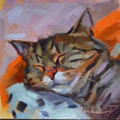 Cat Painting Acrylic, Acrylic Cat Painting, Cat Acrylic Painting, Painting Cats, Cat Paintings, Portrait Oil Painting, Painting Brush, Cat Artwork, Arte Inspo