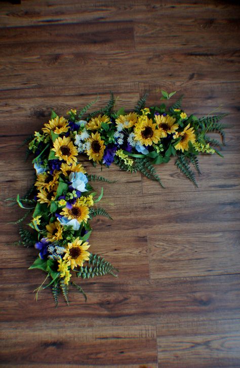 Sunflower Swag, Wedding Swag, Aisle Runners, Sunflower Themed Wedding, Sunflower Wedding Bouquet, Wedding Garland, Corsage And Boutonniere, Wedding Arch Flowers, Large Wedding