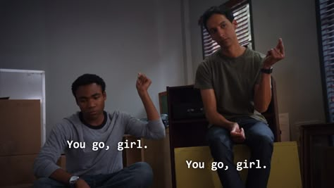 Troy And Abed Quotes, Community Tv Quotes, Community Show Quotes, Community Reaction Pic, Abed Nadir Quotes, Community Quotes Tv Show, Community Tv Show Aesthetic, Community Tv Show Memes, Troy Community