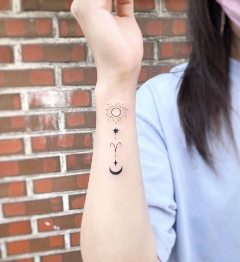 The Best Aries Tattoos and Meanings - HowLifeStyles Energy Tattoos, Aries Symbol Tattoos, Aries Zodiac Tattoos, Aries Tattoos, Aries Symbol, Ram Tattoo, Tattoos And Meanings, Tattoo Concepts, Aries Tattoo