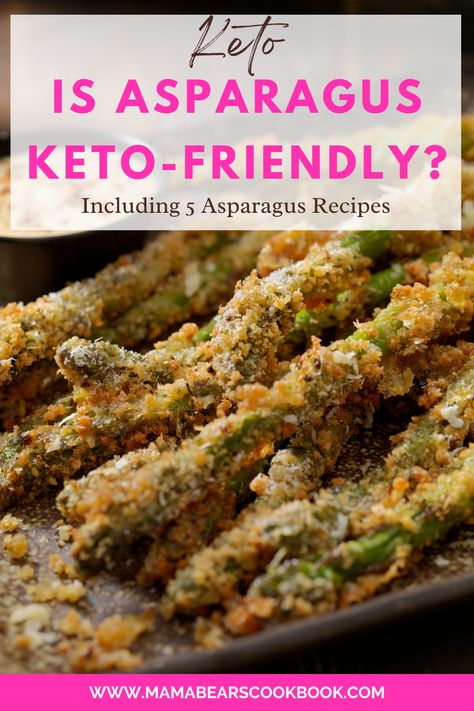 Is Asparagus Keto-Friendly? Short answer is yes. Learn about the health benefits of asparagus, nutritional information and try out our 5 keto asparagus recipes #isasparagusketo #asparagusketorecipes Keto Asparagus Recipes, Health Benefits Of Asparagus, Mango Nutrition, Healthy Asparagus, Keto Asparagus, High Protein Low Carb Diet, Keto Side, Asparagus Recipes, Nutritional Information