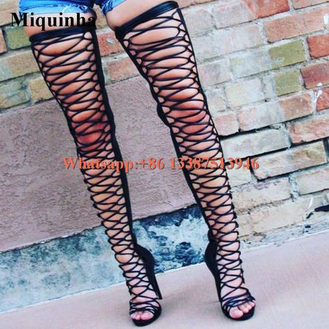 >> Click to Buy << High Quality Women Sexy Open Toe Blue Beige Leather Over Knee Tassels Gladiator Boots Strap Cross Cut-out High Heel Long Boots #Affiliate Black Leather Thigh High Boots, Tassel Boots, Sandal Boots, Knee High Heel Boots, Gladiator Boots, Leather Thigh High Boots, Creative Shoes, Knee High Heels, High Heel Boots Knee