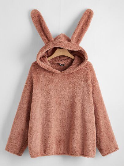 Bear Ear Hoodie, Teddy Hoodie, Flannel Hoodie, Teddy Jacket, Inspiration Mode, Colorful Hoodies, Long Sleeve Knit, Long Sleeve Pullover, Plus Clothing