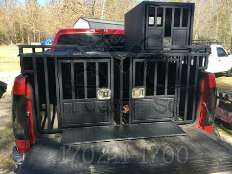 Custom built dog box by Backyard Customs, LLC Lugoff, SC #aluminumdogbox #hunting #custombuilt #backyardcustomsllc Dog Box For Truck Hunting, Hound Hunting Truck, Dog Boxes For Truck, Pig Hunting Dogs, Dog Box For Truck, Hound Hunting, Hunting Truck, Pig Hunting, Coon Hunting