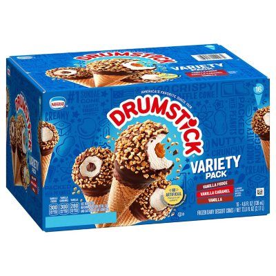 Drumstick Ice Cream, Oreo Ice Cream Sandwich, Soda Flavors, Crispy Waffle, Oreo Ice Cream, Dairy Desserts, Vanilla Fudge, Vanilla Caramel, Frozen Snack