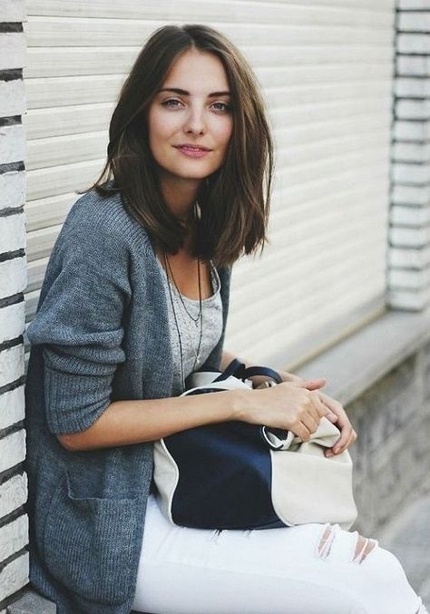 Ideas Haircut, Long Bobs, Womens Haircuts Medium, Collar Bone, Round Face Haircuts, Long Bob Hairstyles, Haircuts For Long Hair, Short Hair Styles Easy, Medium Hair Cuts