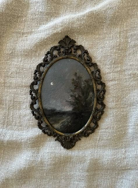 Academia Painting, Dark Academia Painting, Dark Academia Aesthetic, Antique Frames, Aesthetic Painting, Dreamy Art, Thrift Shopping, Dark Academia, Handmade Paper