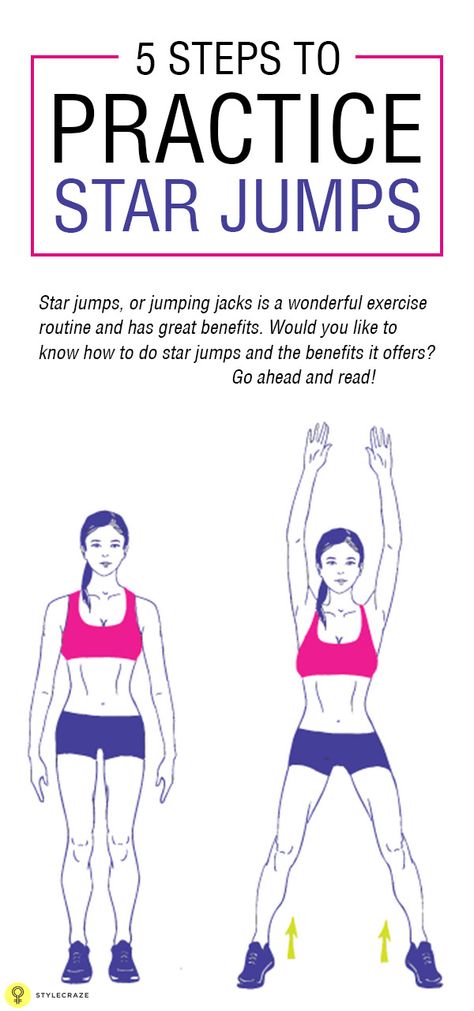 5 Simple Steps to Practice Star Jumps #fitness Benefits Of Jumping Jacks, Jumping Jacks Benefits, Jumping Jacks Workout, Star Jumps, Jumping Jacks, Flat Tummy, Losing 10 Pounds, Arm Workout, Health Benefits