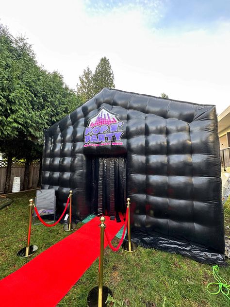 Book An Inflatable Nightclub in Vancouver Today | Pop N' Party Inflatable Nightclub Party, Inflatable Nightclub, House Add Ons, Husband 40th Birthday, Dj Decks, Nightclub Party, Disco Lights, 18th Birthday Party, Book Party