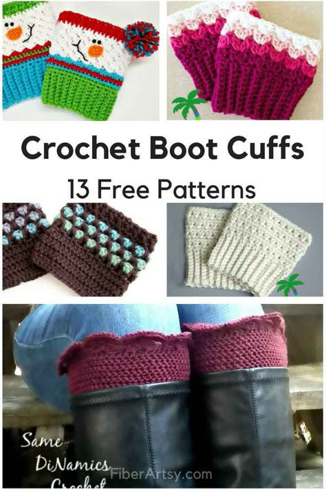 13 Free Boot Cuff Patterns for Crochet. Boot Cuffs aka Leg Warmers are THE boot accessory! We have many crochet patterns for hats, scarves, gloves and more for crochet and knitting #crochet #crochetpattern #freecrochetpatterns #knitting Knit Boot Cuffs Pattern, Crochet Boot Cuffs Free Pattern, Crochet Boot Cuff Pattern, Crochet Boot Cuff, Boot Cuff Pattern, Daisy Cottage, Crochet Boot Cuffs, Knitted Boot Cuffs, Crochet Leg Warmers